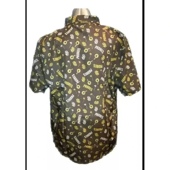 San Diego Padres BDA Button Up XL Brown Shirt Southwest Promo MLB Baseball - Picture 2 of 5